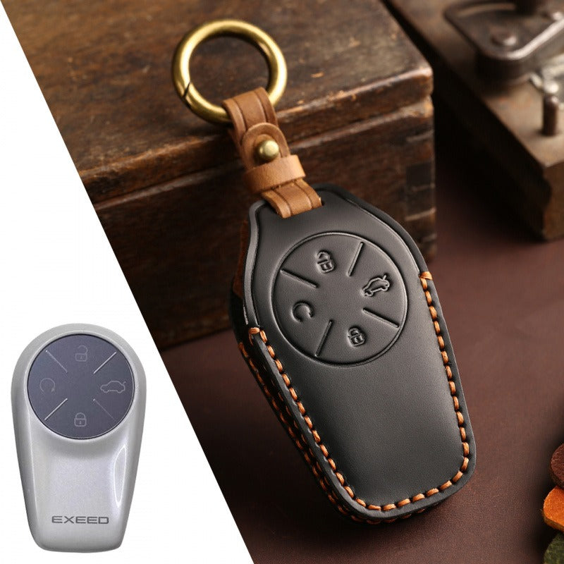Chery Exeed Yaoguang CDM Lanyue Leather Key Case(#CY89) - Brown