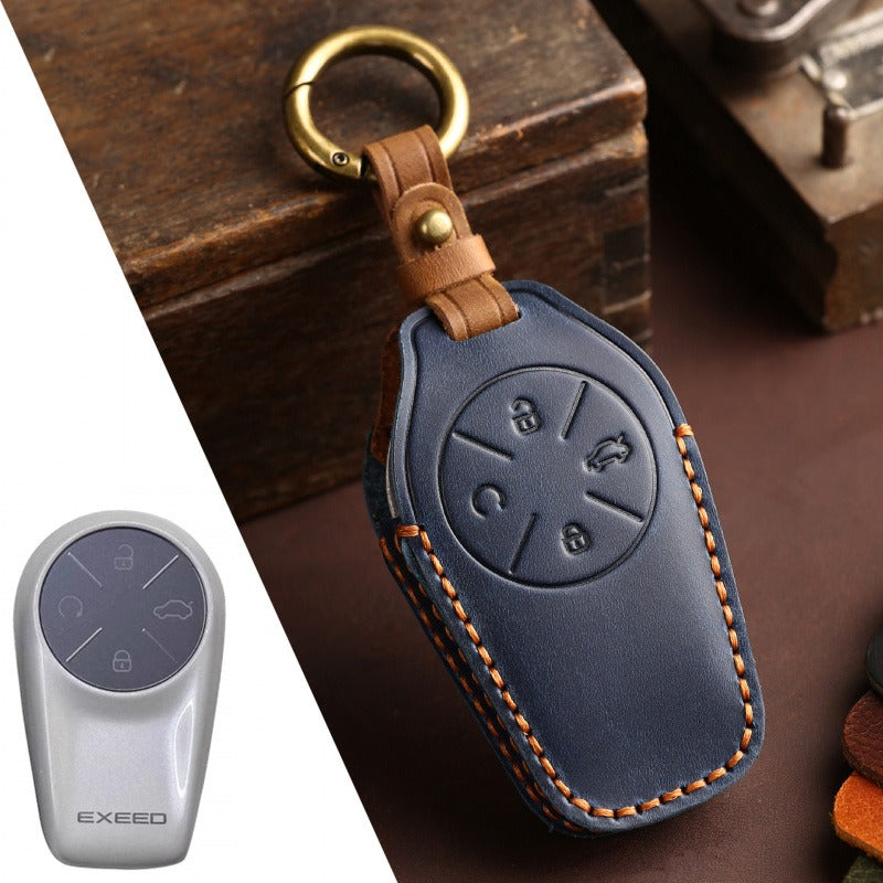 Chery Exeed Yaoguang CDM Lanyue Leather Key Case(#CY89) - Blue