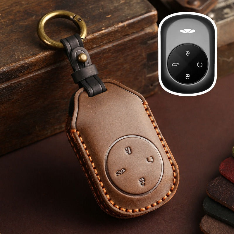 Chery Fengyun T1 T9 Leather Key Case(#CY74) - Brown