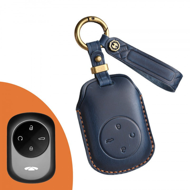 Chery Fengyun T9 Leather Key Case(#CY105） - Blue