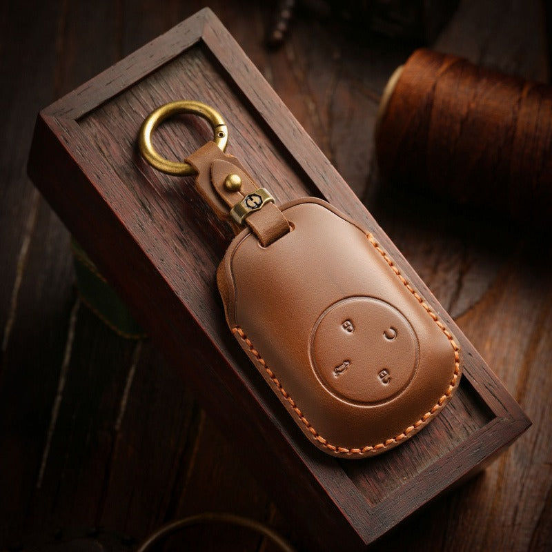 Chery Fengyun T9 Leather Key Case Genuine Cowhide Protective Cover(#CY77)
