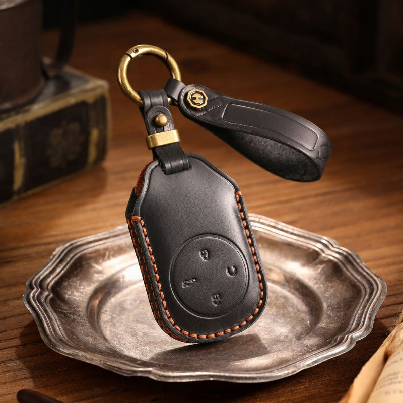 Chery Fulwin T10 T9 Leather Key Case Genuine Cowhide Premium Cover(#Fu26)