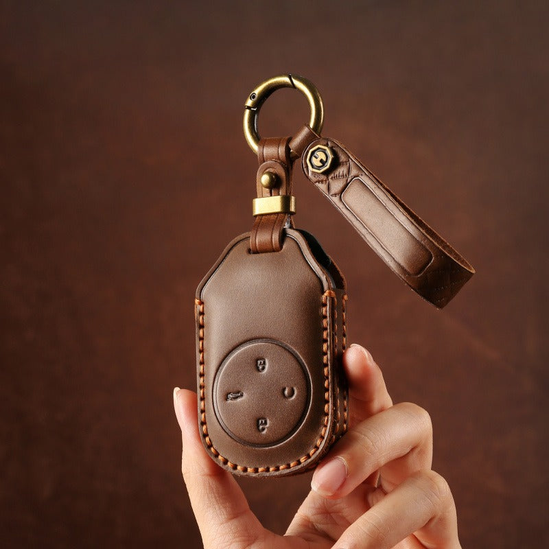 Chery Fulwin T10 T9 Leather Key Case Genuine Cowhide Premium Cover(#Fu26)