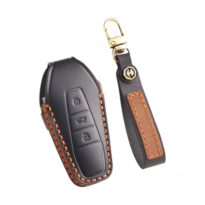 Chery iCAR 03 2024 Leather Key Case Handmade Genuine Cowhide Cover(#iC13)
