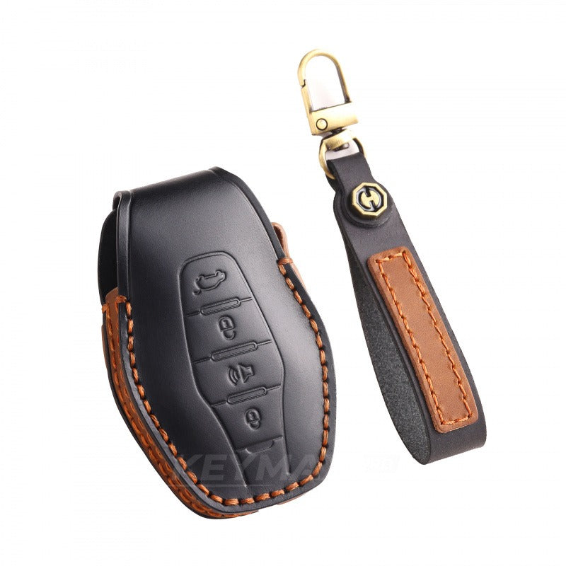Chery Jetour X70 Plus X70 Pro X90 Leather Key Case Premium Cowhide Cover(#JE11)