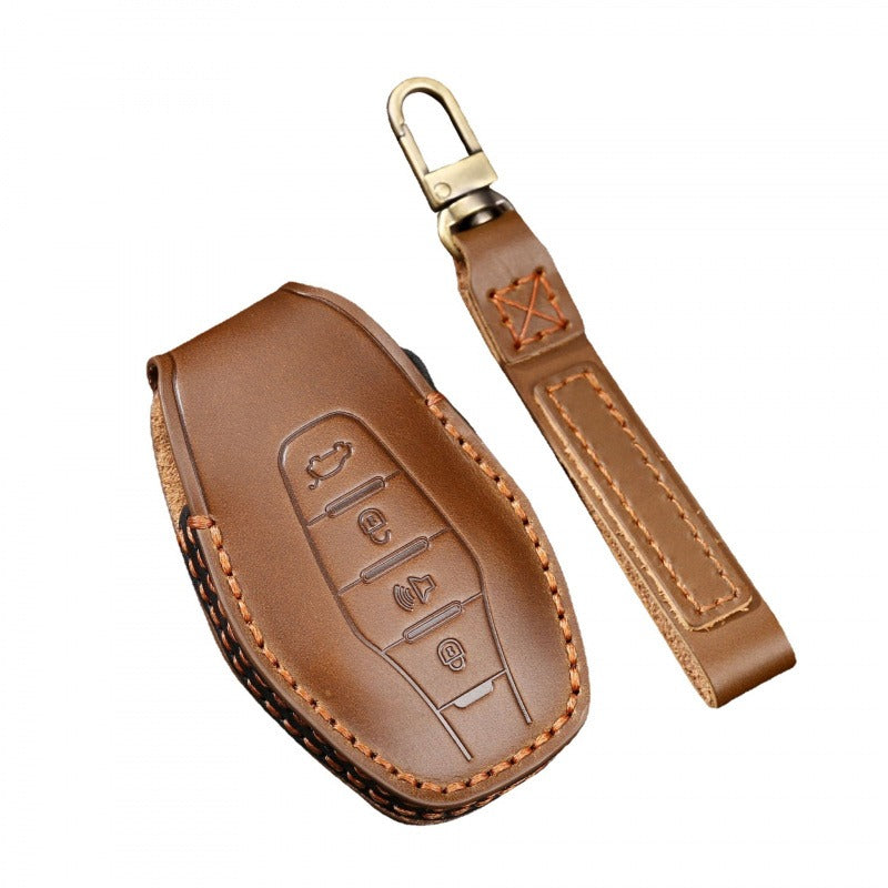 Chery Jetour X70 X90 Plus Leather Key Case Genuine Cowhide Cover(#CY78)