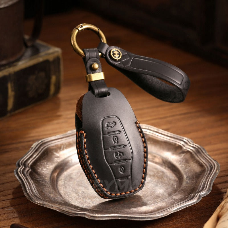Chery Jetour X90 Plus X70 Plus 2023 Leather Key Case Genuine Cowhide Cover（#JE14)