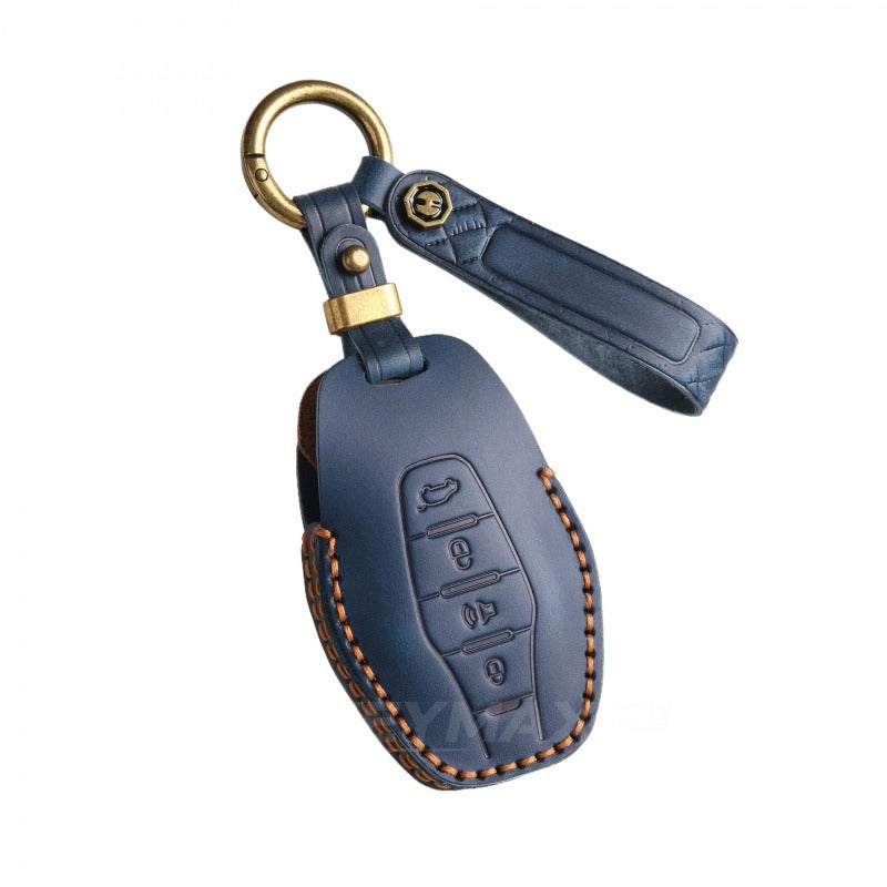 Chery Jetour X90 Plus X70 Plus 2023 Leather Key Case Genuine Cowhide Cover（#JE14)