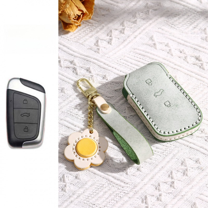 Chery Little Ant Cute Leather Key Case(#CY05) - Green
