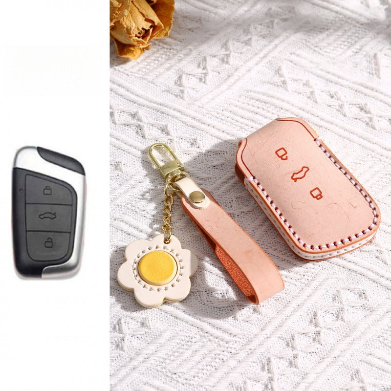 Chery Little Ant Cute Leather Key Case(#CY05) - Orange