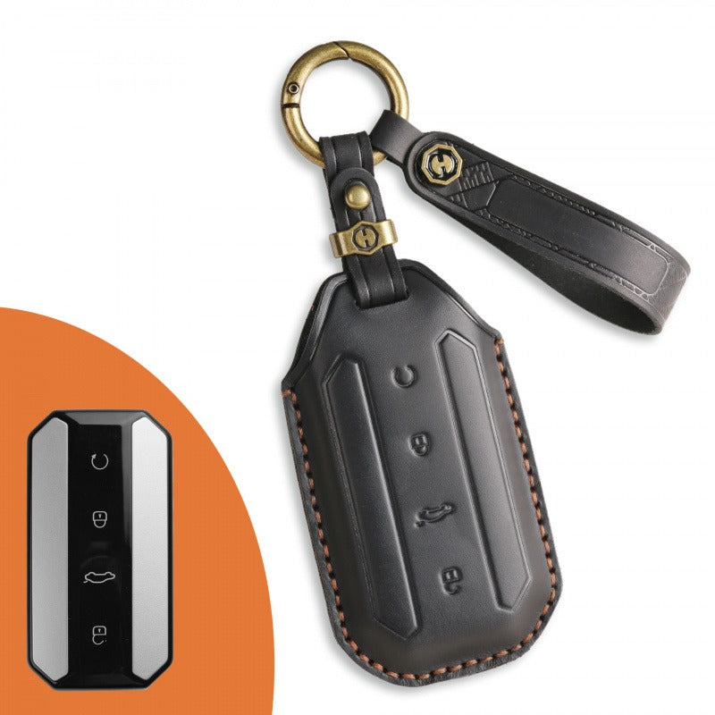 Chery OMODA JAECOO 7 C7 Leather Key Case(#CY82) - Black