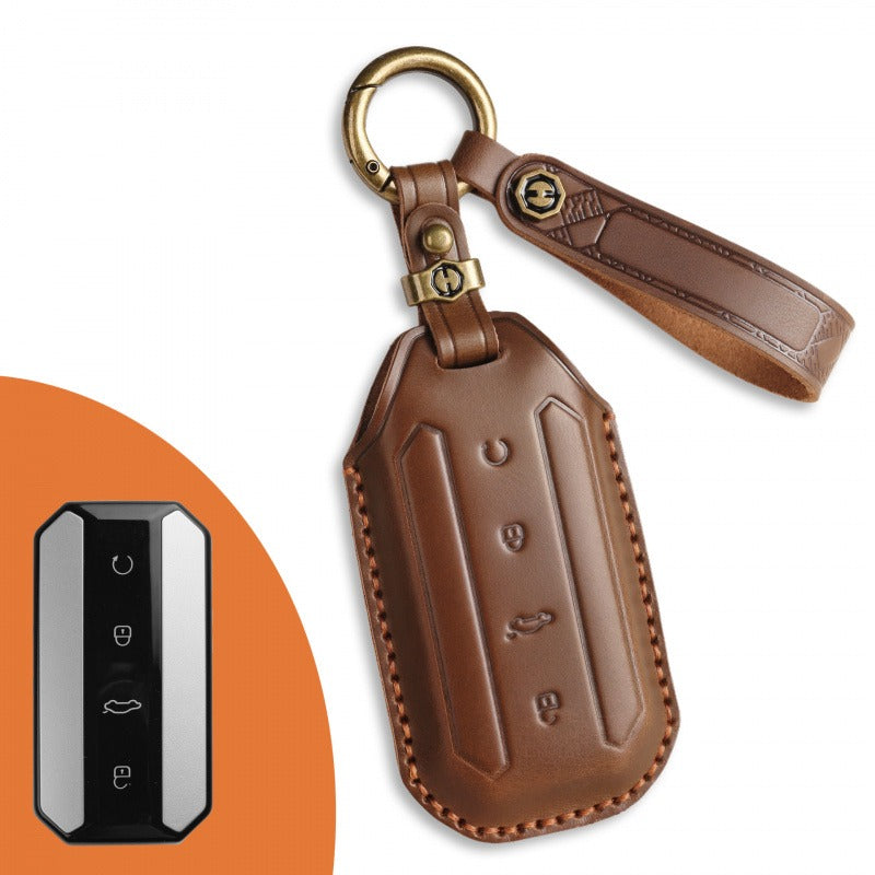 Chery OMODA JAECOO 7 C7 Leather Key Case(#CY82) - Black