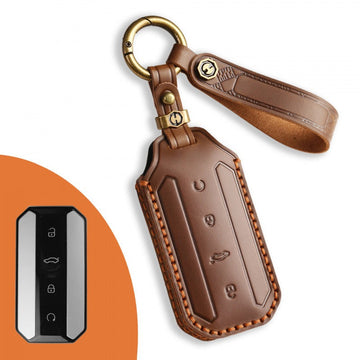 Chery OMODA JAECOO Leather Key Case(#CY102) - Brown