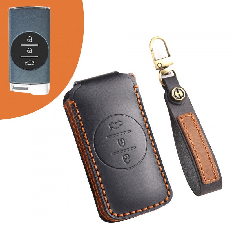 Chery Tiggo 5 3X 7 Exeed TX Leather Key Case（#CY97) - Brown
