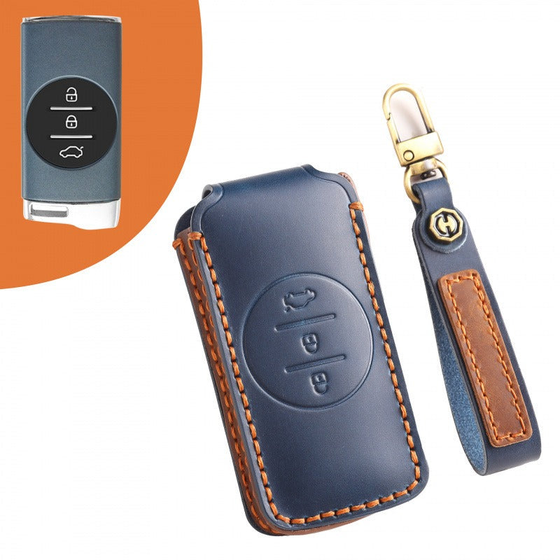 Chery Tiggo 5 3X 7 Exeed TX Leather Key Case（#CY97) - Blue