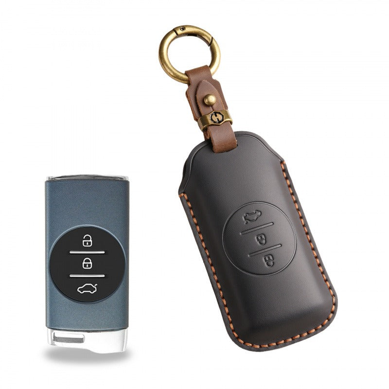 Chery Tiggo 7 Leather Key Case(#CY81) - Black