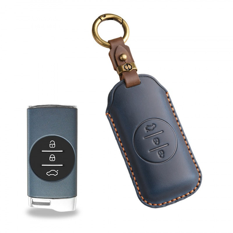 Chery Tiggo 7 Leather Key Case(#CY81) - Blue