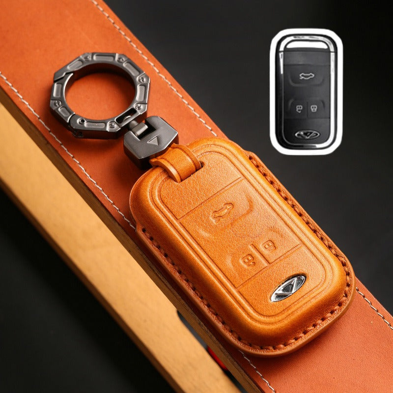 Chery Tiggo 8 Tiggo 5 Leather Key Case(#CY107) - Yellow