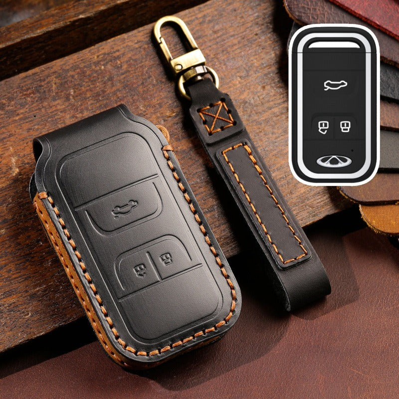 Chery Tiggo 8 7 Plus 5X Leather Key Case（#CY95） - Brown