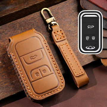 Chery Tiggo 8 7 Plus 5X Leather Key Case（#CY95） - Brown