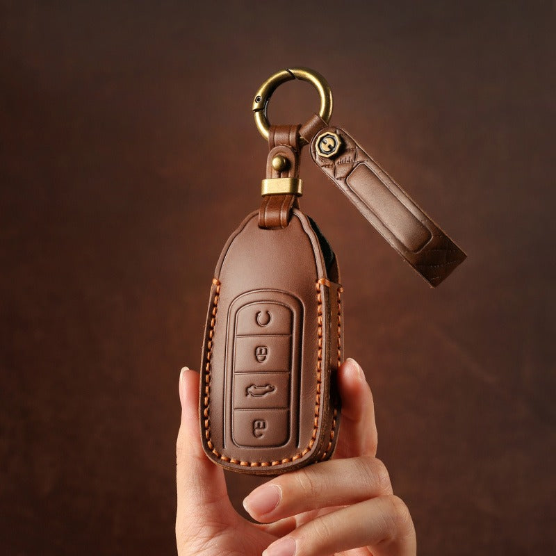 Chery Tiggo 8 Plus OMODA Leather Key Case Premium Cowhide Cover(#Ti23)