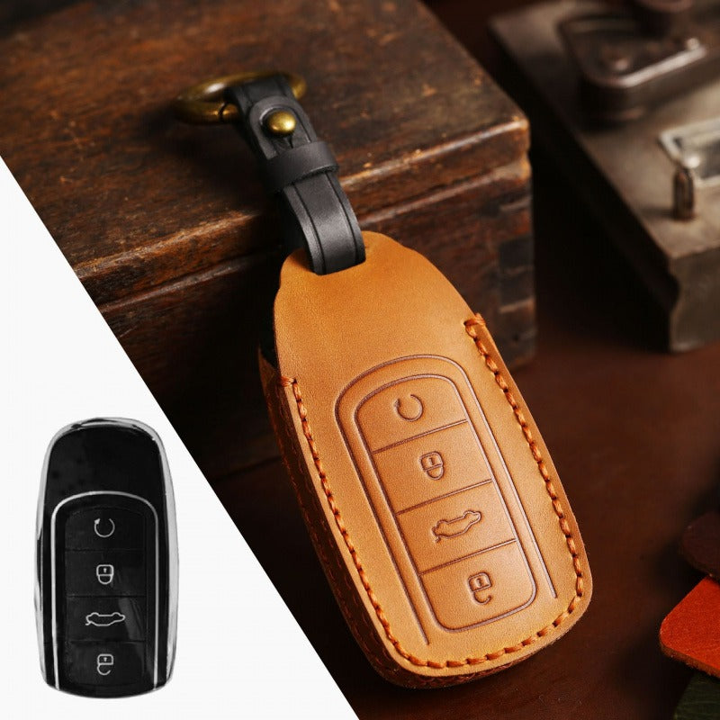 Chery Tiggo OMODA Arrizo Leather Key Case(#CY109) - Brown