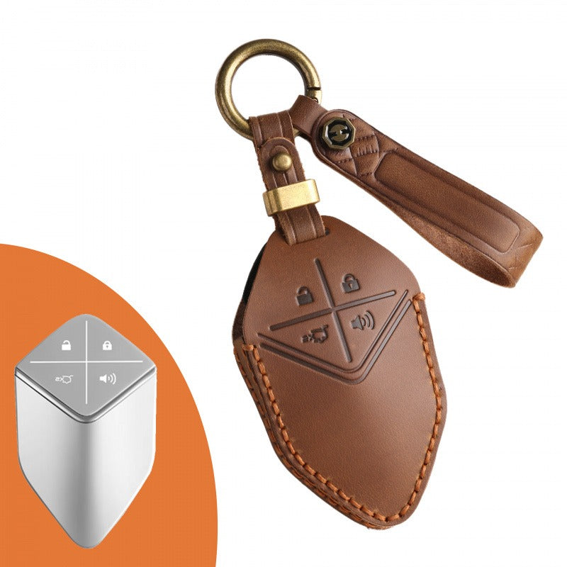 Deepal SL03 / UNI-K / UNI-T / UNI-V Leather Key Case(#DE208) - Brown