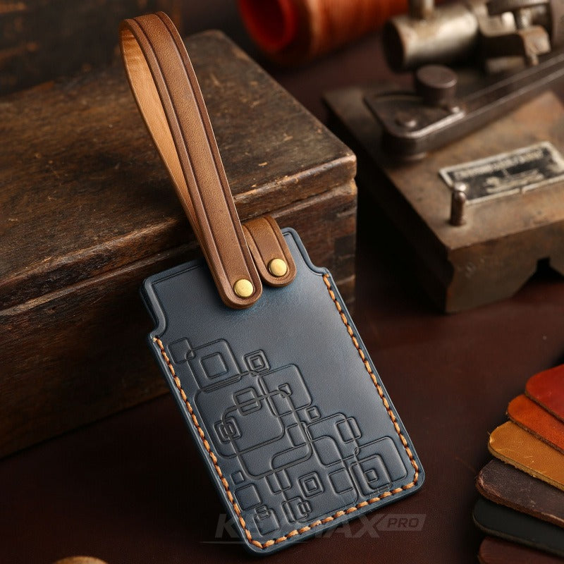 Exeed Sterra ET ES iCAR 03 Yaoguang NFC Card Key Case Leather Protective Sleeve(#CY76) - Type-Card Pack / Blue