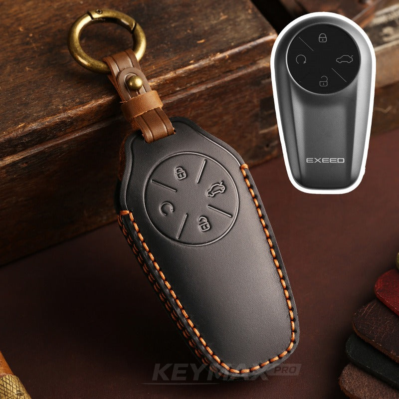 Exeed Sterra ET ES iCAR 03 Yaoguang NFC Card Key Case Leather Protective Sleeve(#CY76) - Type-B / Black