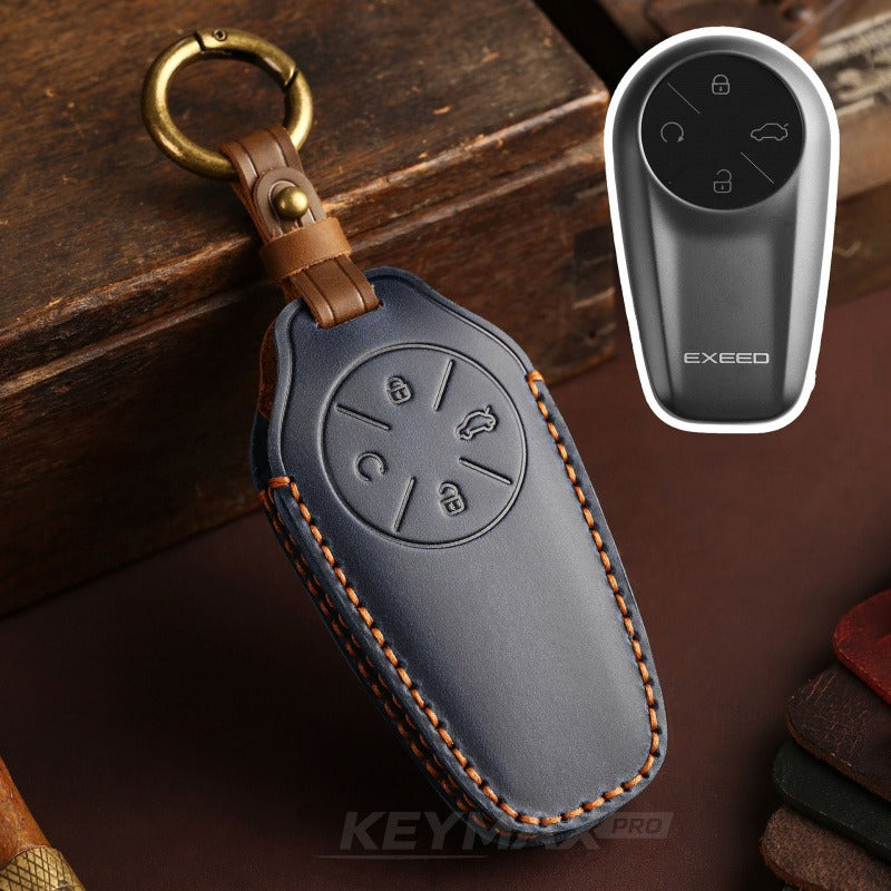 Exeed Sterra ET ES iCAR 03 Yaoguang NFC Card Key Case Leather Protective Sleeve(#CY76) - Type-B / Blue