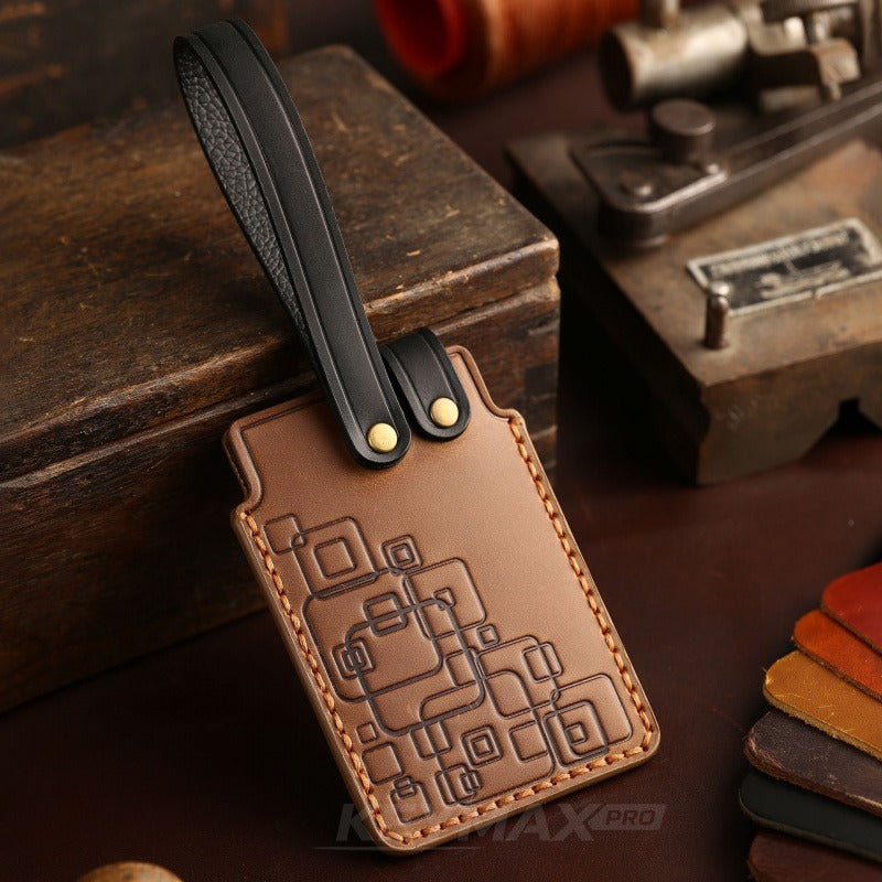 Exeed Sterra ET ES iCAR 03 Yaoguang NFC Card Key Case Leather Protective Sleeve(#CY76) - Type-Card Pack / Brown