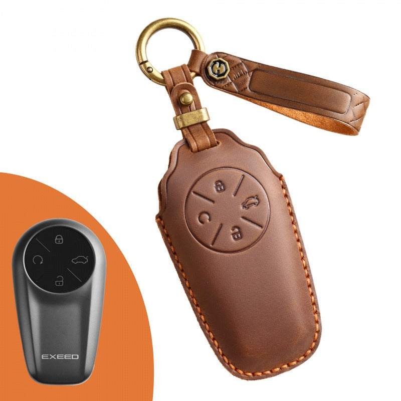 Exeed Sterra ET Leather Key Case（#CY92) - Brown