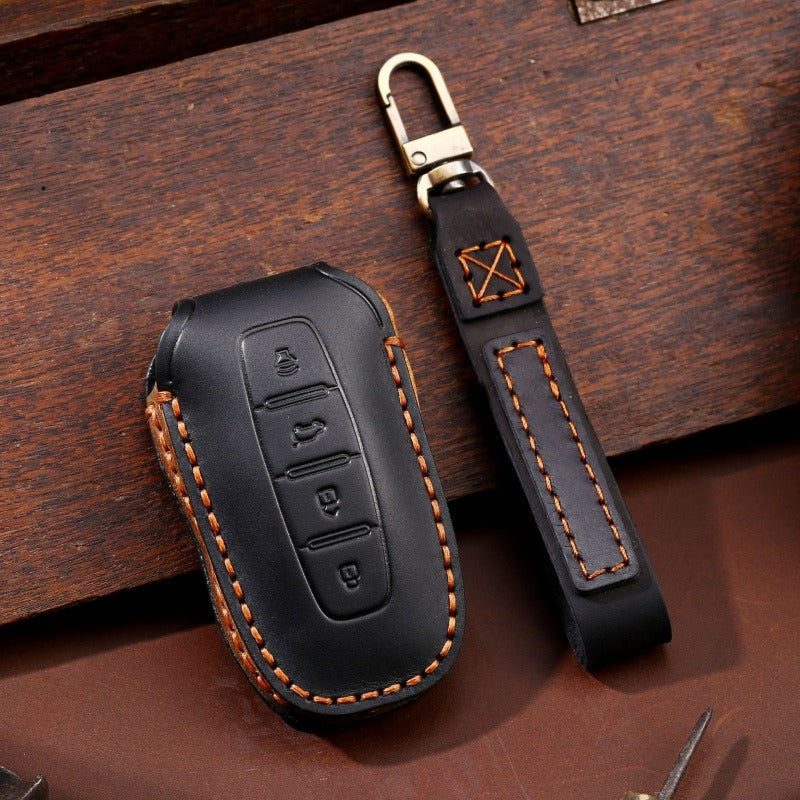 Ford Equator Crazy Horse Leather Key Case(#FO289) - Black