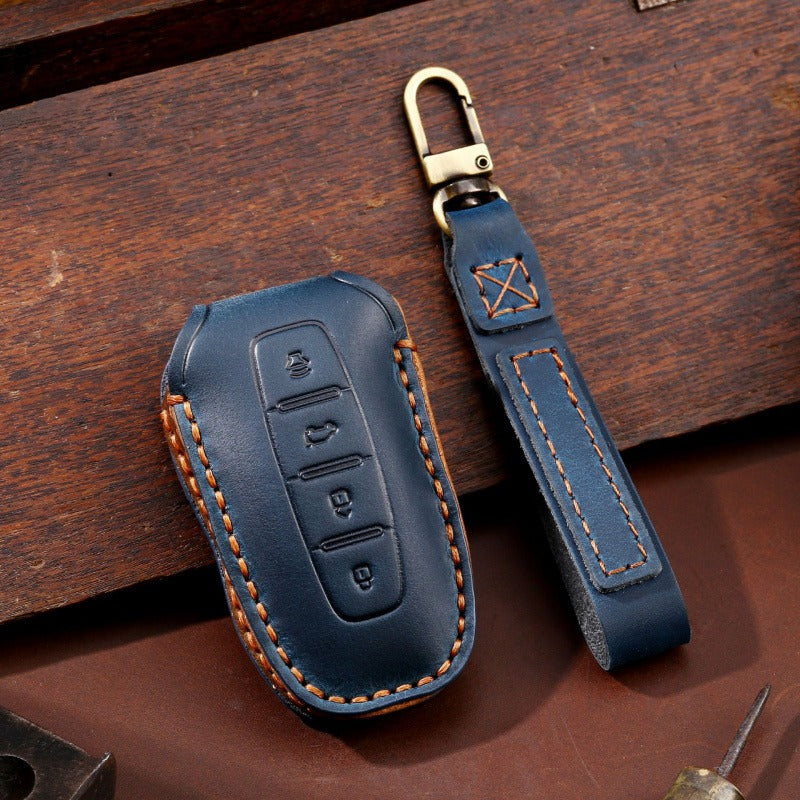 Ford Equator Crazy Horse Leather Key Case(#FO289) - Blue