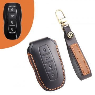 Ford Equator Handmade Leather Key Case（#FD244） - Black