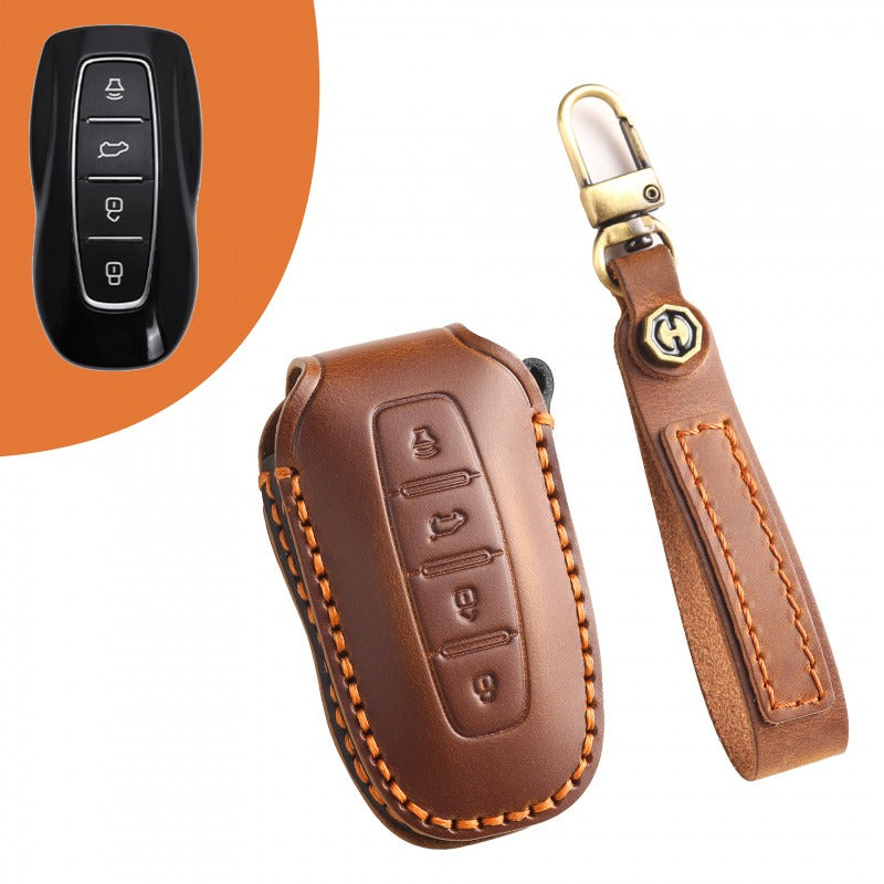 Ford Equator Handmade Leather Key Case（#FD244） - Brown