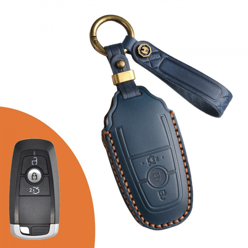 Ford Explorer Mondeo Focus Kuga Edge Key Case(#FD247) - Key-3 / Blue