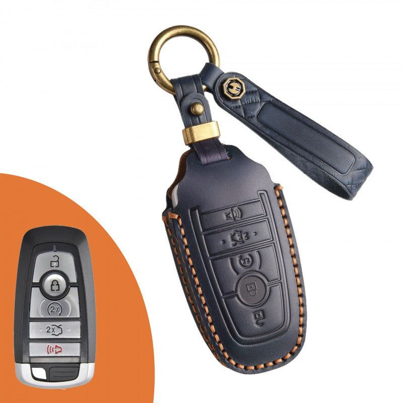 Ford Explorer Mondeo Focus Kuga Edge Key Case(#FD247) - Key-5 / Blue