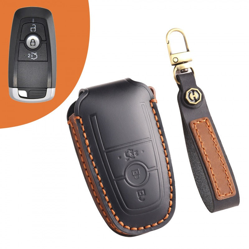 Ford Explorer Mondeo Focus Kuga Edge Key Case(#FD258) - Key-3-Tail Box / Black