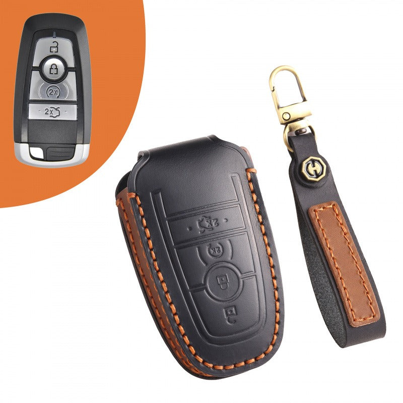 Ford Explorer Mondeo Focus Kuga Edge Key Case(#FD258) - Key-4 / Black