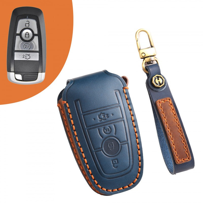 Ford Explorer Mondeo Focus Kuga Edge Key Case(#FD258) - Key-4 / Blue