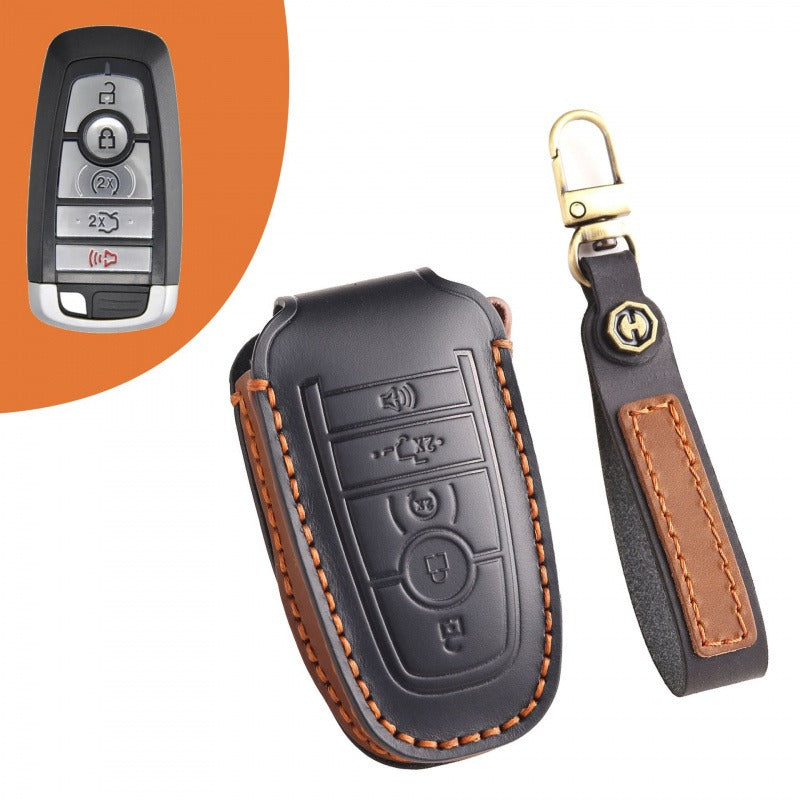 Ford Explorer Mondeo Focus Kuga Edge Key Case(#FD258) - Key-5 / Black