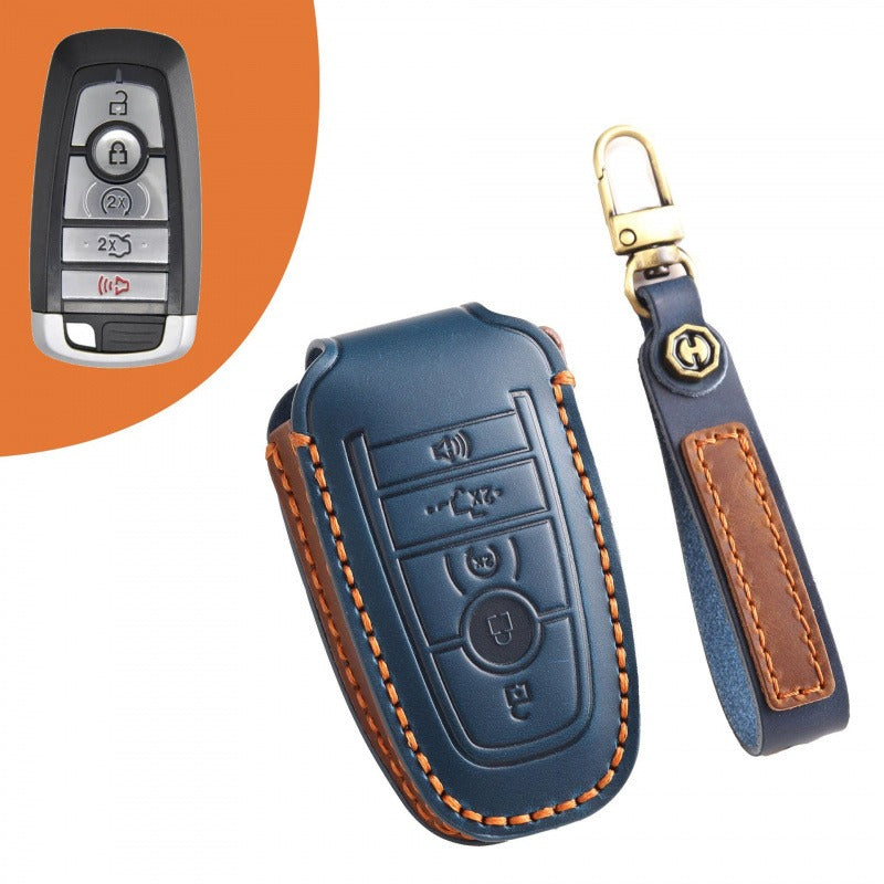 Ford Explorer Mondeo Focus Kuga Edge Key Case(#FD258) - Key-5 / Blue