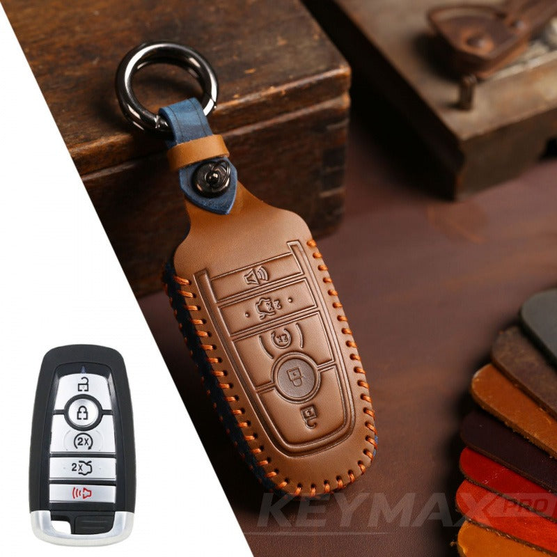Ford F-150 Raptor Edge Explorer Mondeo Key Case Protective Cover(#FD35) - Brown