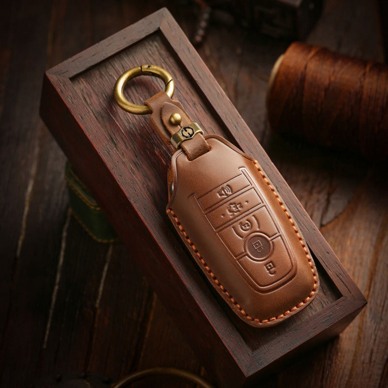Ford Focus Mondeo Edge Leather Key Case(#FD243)