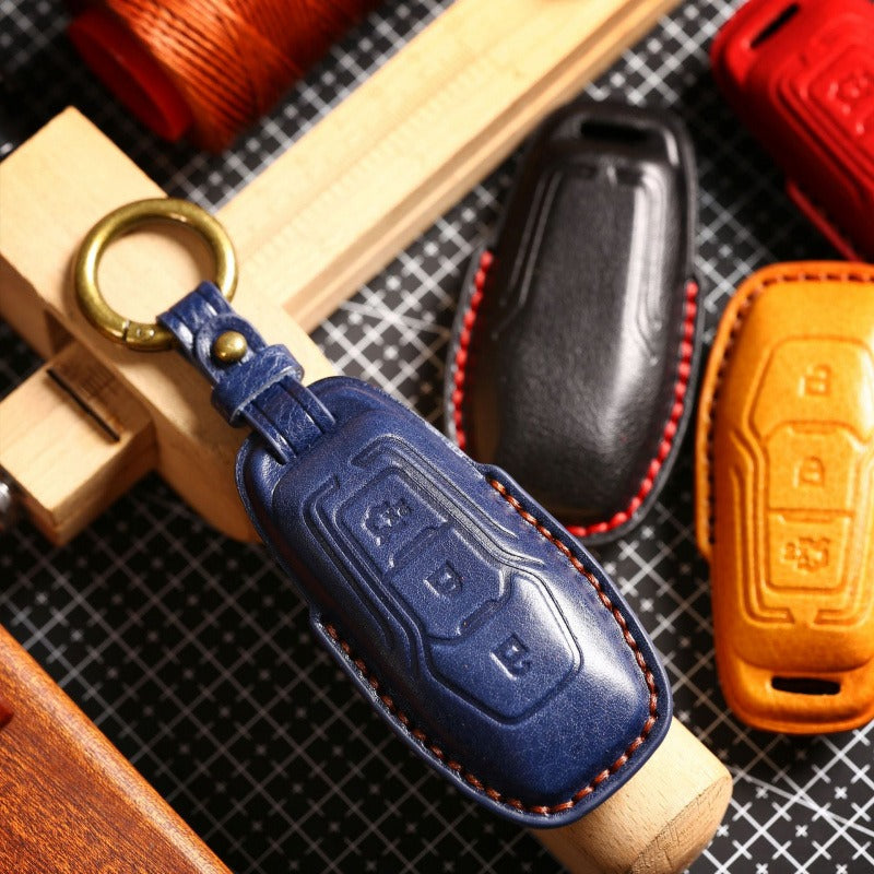 Ford Focus Mondeo Kuga Edge Taurus Leather Key Case(#FD299)