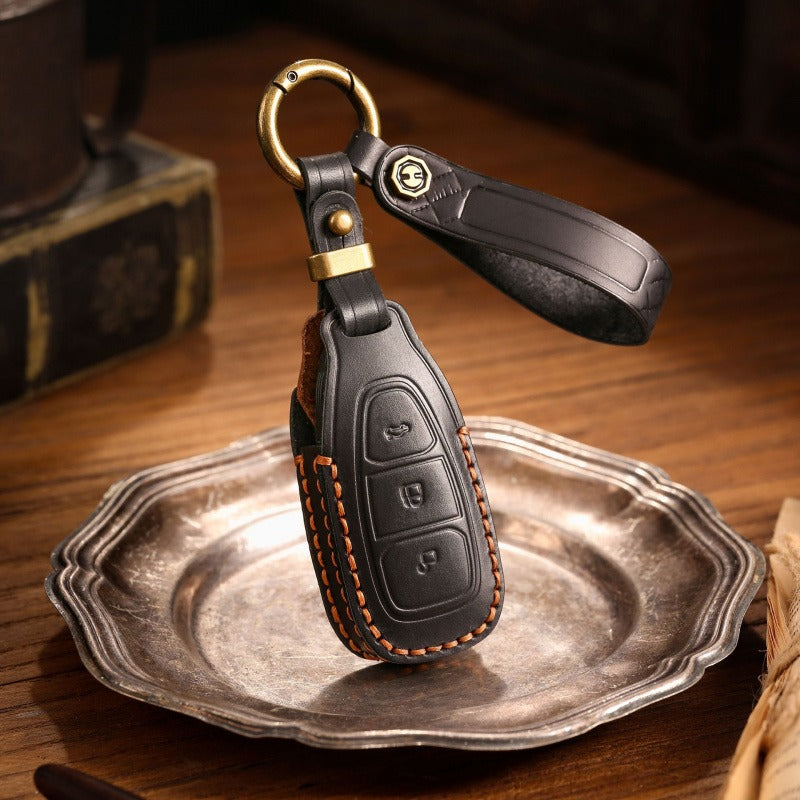 Ford Kuga EcoSport Focus Fiesta Leather Key Case(#FD259)