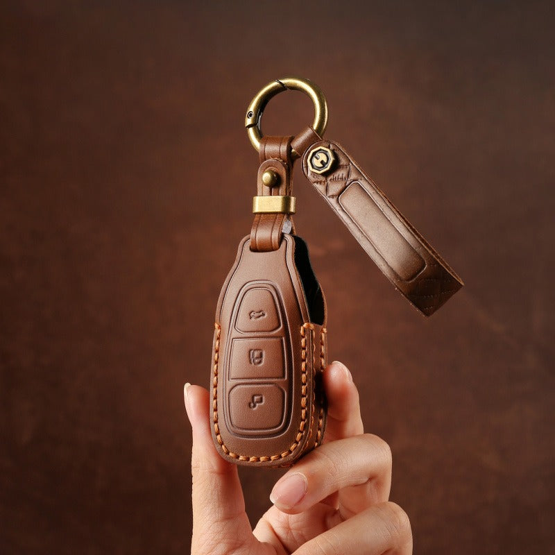 Ford Kuga EcoSport Focus Fiesta Leather Key Case(#FD259)