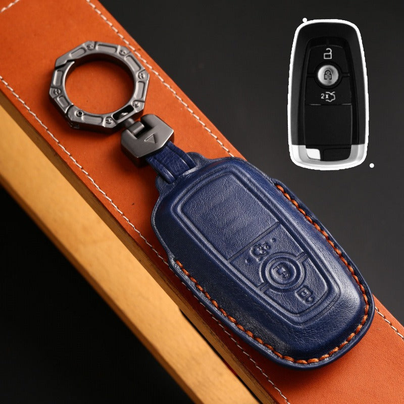 Ford Mondeo Focus Explorer Edge 2023 Key Case(#FD302) - Key-3 / Blue
