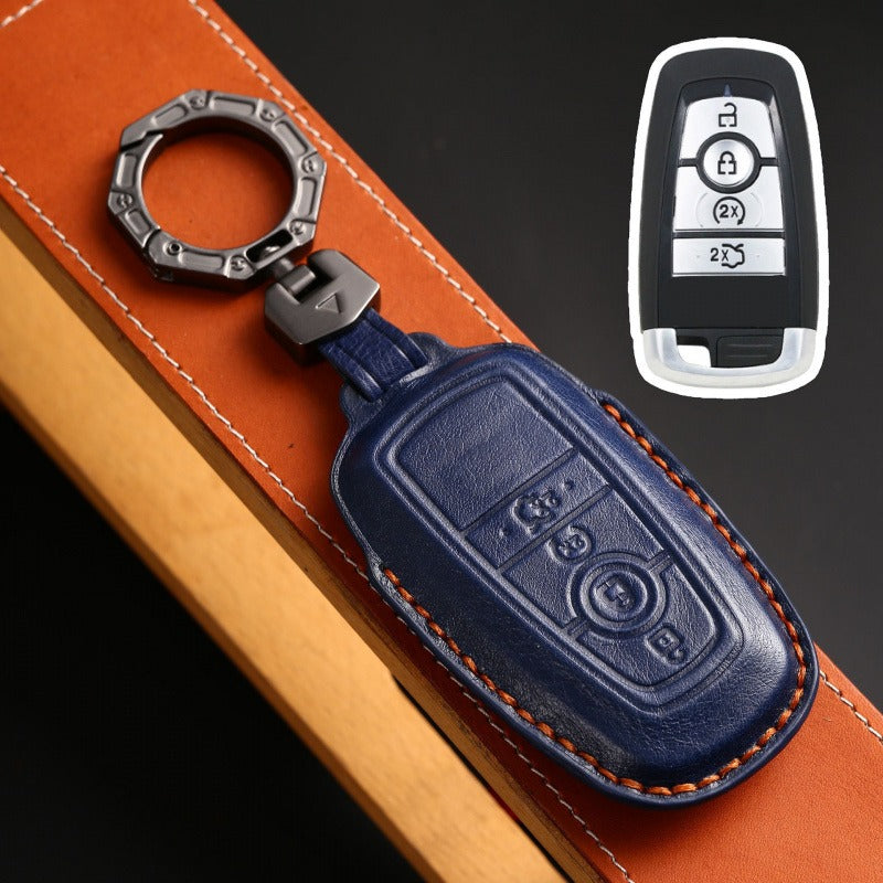 Ford Mondeo Focus Explorer Edge 2023 Key Case(#FD302) - key-4 / Blue